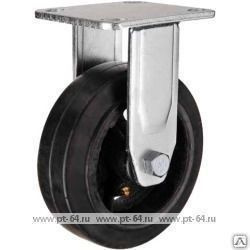 Неповоротное чугун. колесо FCd 200, литая черн. резина, г/п 270 кг, Ø 200мм 