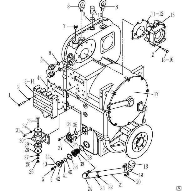 Коробка передач xcmg lw300f схема