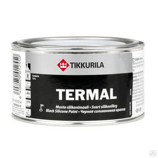 Краска силиконовая термостойкая Tikkurila TERMAL черная 0,1 