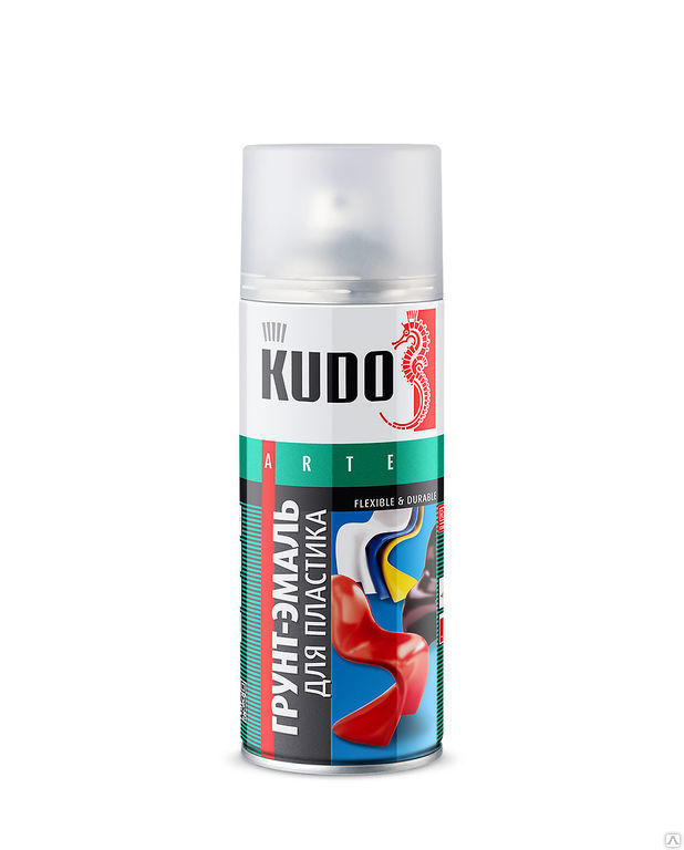 Аэрозольная краска KUDO №6001 серая для пластика 520мл