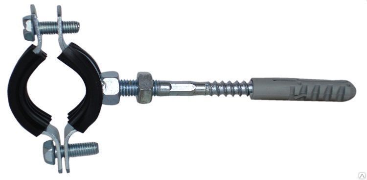 Крепление для труб 1 1/2" (47-53) метал.(со шпилькой и дюбелем)