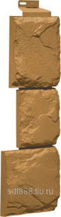 Угол наружный к фасадной панели FineBer Крупный камень 459х140х140 мм Песочный