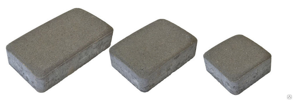 Тротуарная плитка Комплект Шале на сером цементе цвет серый