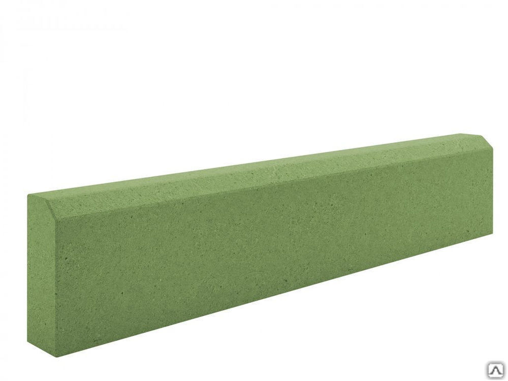 Камень бортовой БР 50.20.5 500х200х50 цвет зелёный