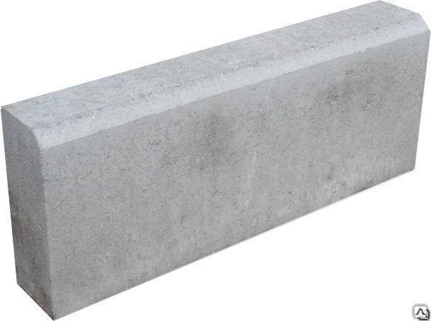 Камень бордюрный БР 100.20.8 (1000х200х80) серый 1