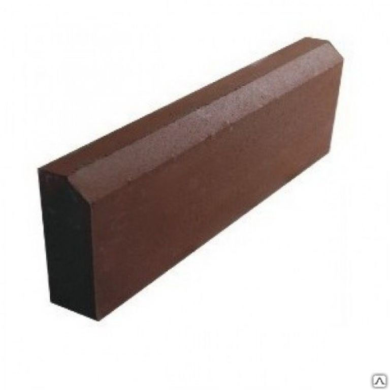 Камень бордюрный БР 100.20.8 1000х200х80 цвет коричневый