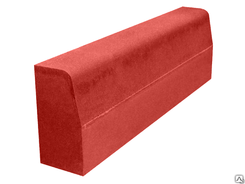 Камень бортовой БР 50.20.5 500х200х50 цвет красный