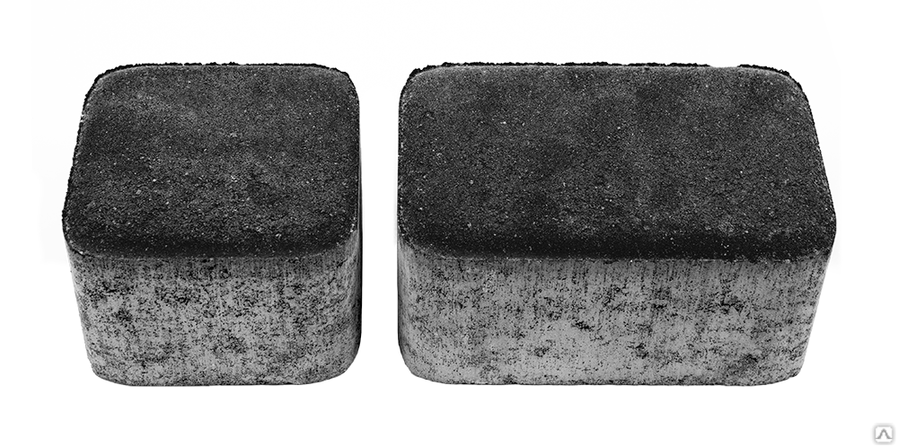 Тротуарная плитка Комплект Классико на сером цементе цвет чёрный