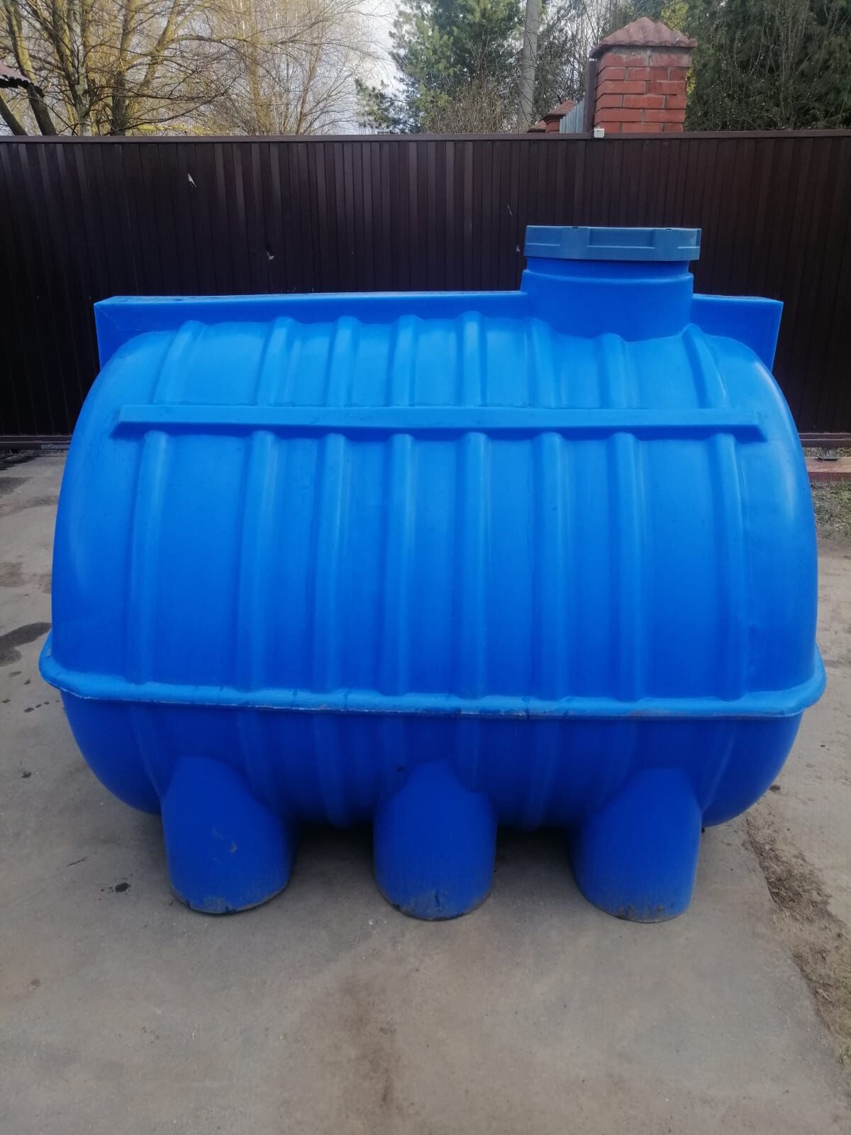 Ёмкость для воды пластиковая овально-горизонтальная 3000 л синяя Aquaplast 6