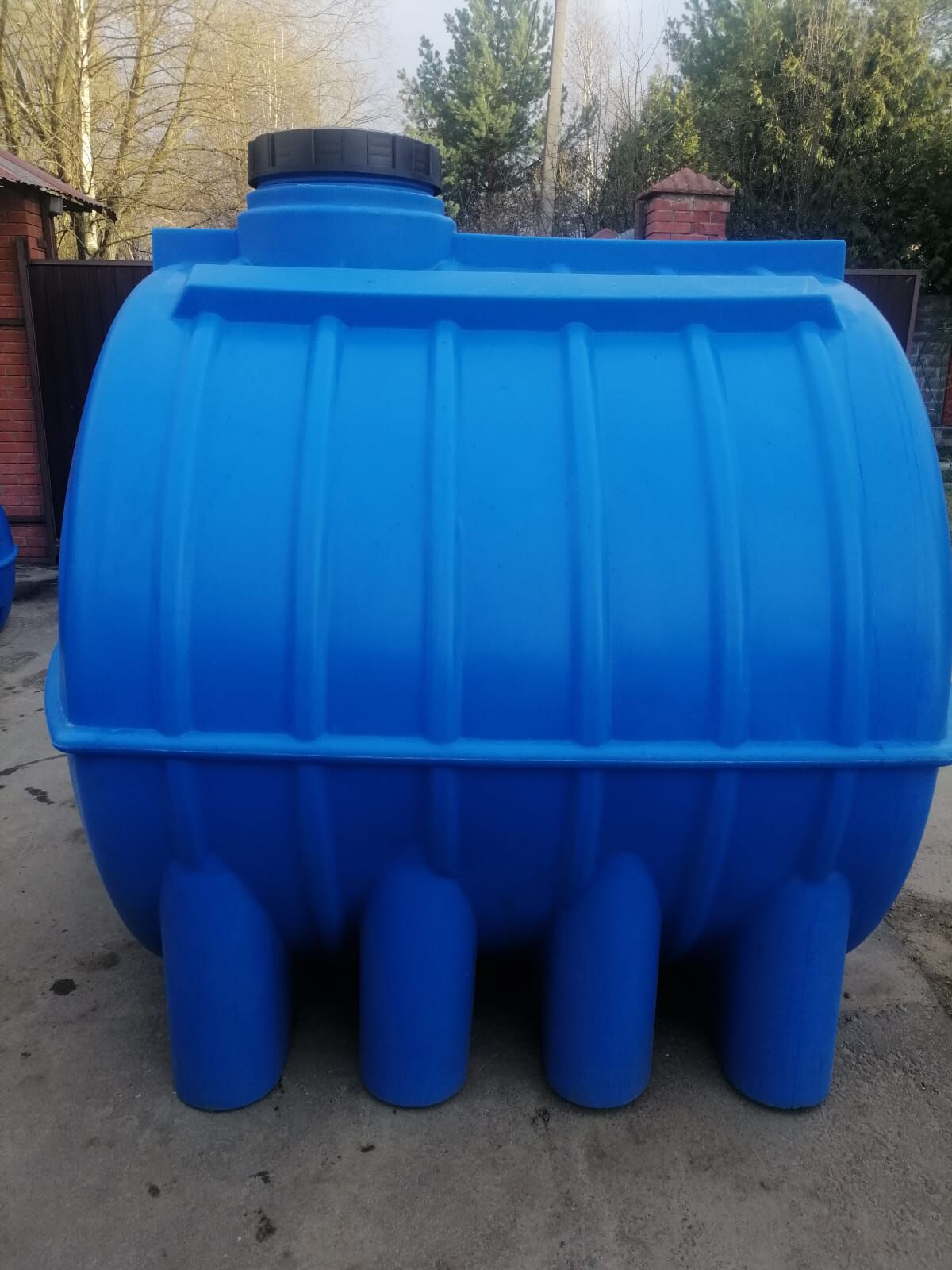 Ёмкость для воды пластиковая овально-горизонтальная 5000 л синяя Aquaplast 4