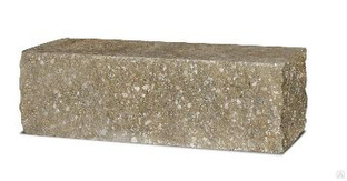 Кирпич гиперпрессованный одинарный полнотелый (КГОПо) скол ложок-тычок 0,5НФ (230Х60Х65 мм), серый 