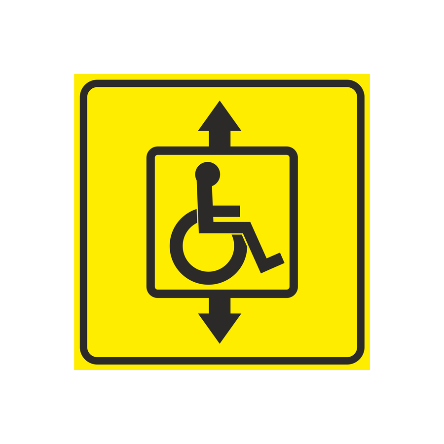 Тактильная пиктограмма «Лифт для инвалидов»