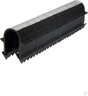 Скоба-фиксатор 16-20мм черная в обоймах Fiksshina длина скобы 42мм (выписывать кратно упаковке-1000 шт) 