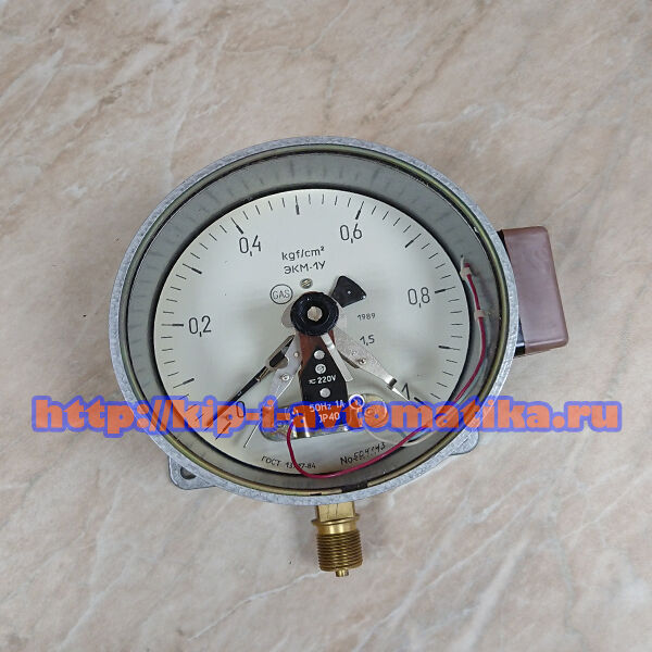 Манометр электроконтактный ЭКМ-1У (1 кгс/см2), цена в Москве от ...