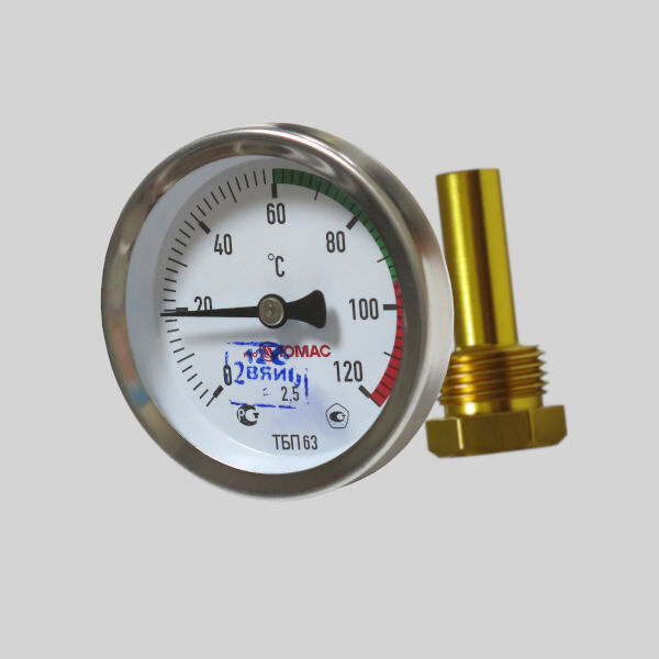 Термометр биметаллический ТБП-63/50 (0...+120С),