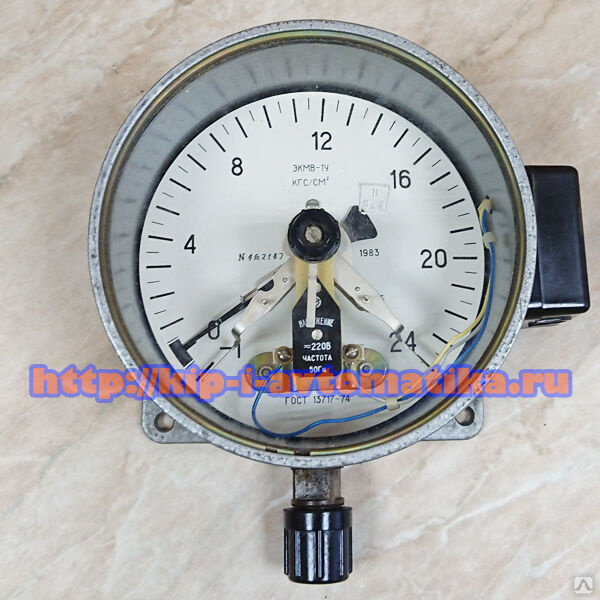 Манометр электроконтактный ЭКМВ-1У (-1-0-24 кгс/см2) купить за 1 750 ...
