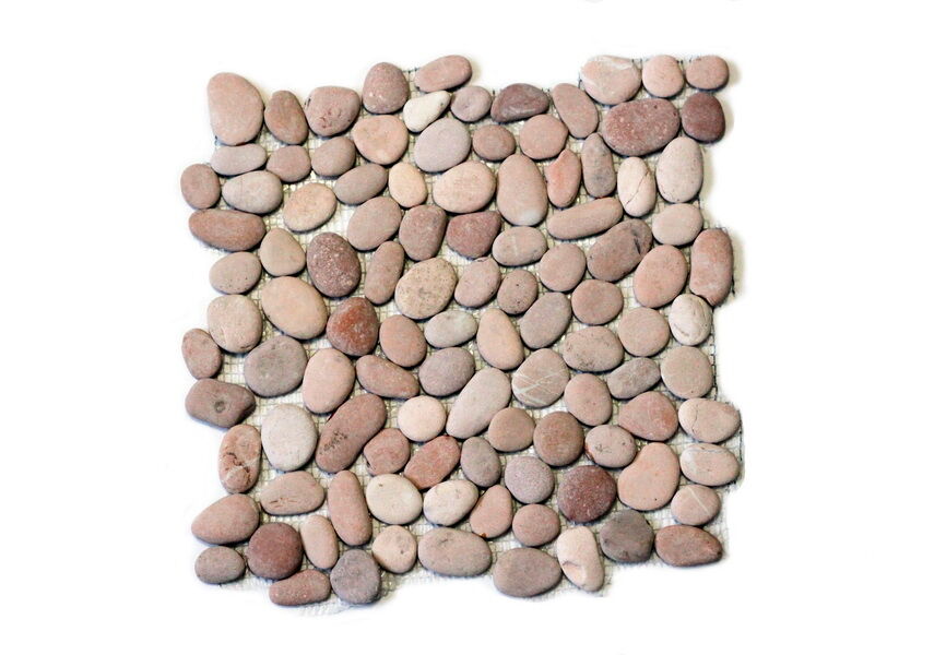 Каменная мозаика MS8002 PINK ГАЛЬКА бледно-розовая Sekitein