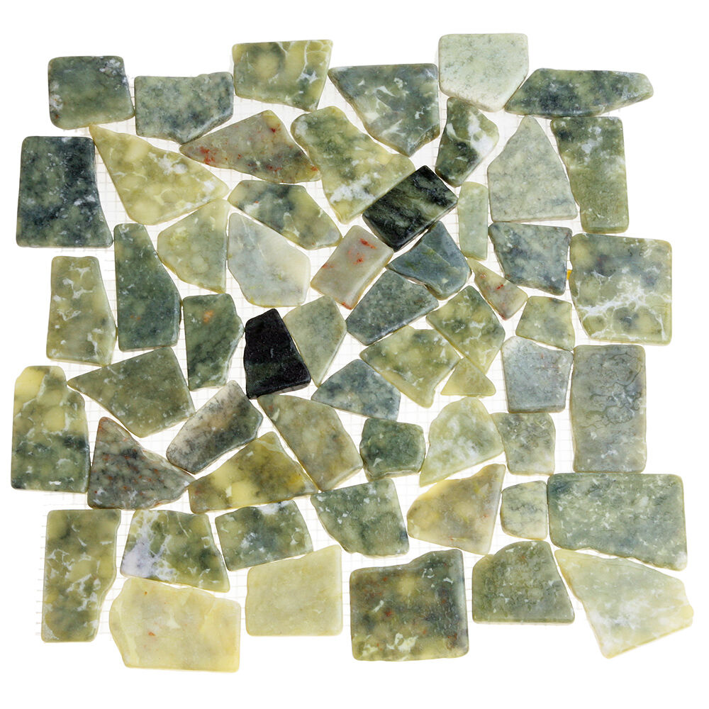 Каменная мозаика MS7042 МРАМОР тёмно-зелёный квадратный Sekitein