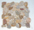 Каменная мозаика MS00-ST BCP ГАЛЬКА овал бел/сер/красная Sekitein #1