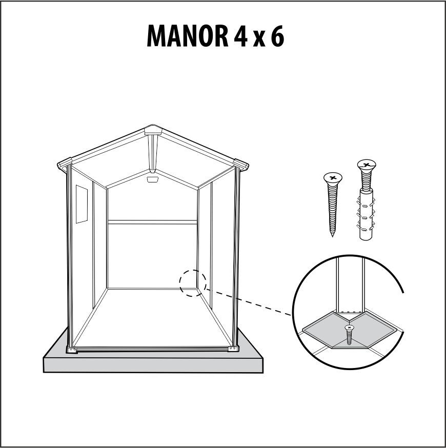 Сарай KETER Манор 4х6 (Manor 4×6), серый 2