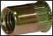 Заклепка цилиндрическая с внутренней резьбой, насечками и потайным бортиком желтый цинк М4х11,6мм
