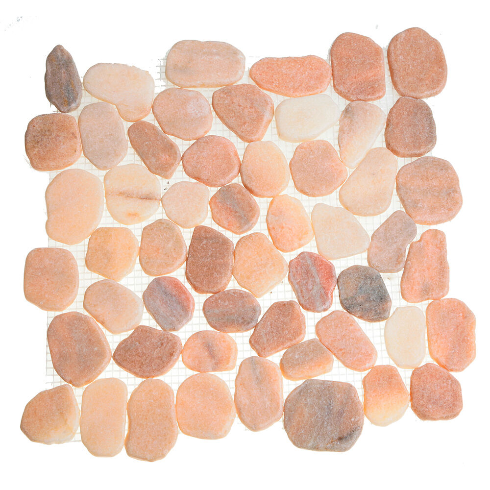 Каменная мозаика MS7015 BC МРАМОР розовый круглый Sekitein