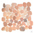 Каменная мозаика MS7015 BC МРАМОР розовый круглый Sekitein #1
