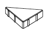 Плитка тротуарная треугольник 200х200х200/60 мм Гранит серия FERRO нескользящая поверхность