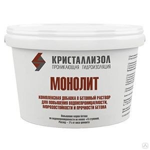 Добавка для бетона КРИСТАЛЛИЗОЛ МОНОЛИТ 15 кг 
