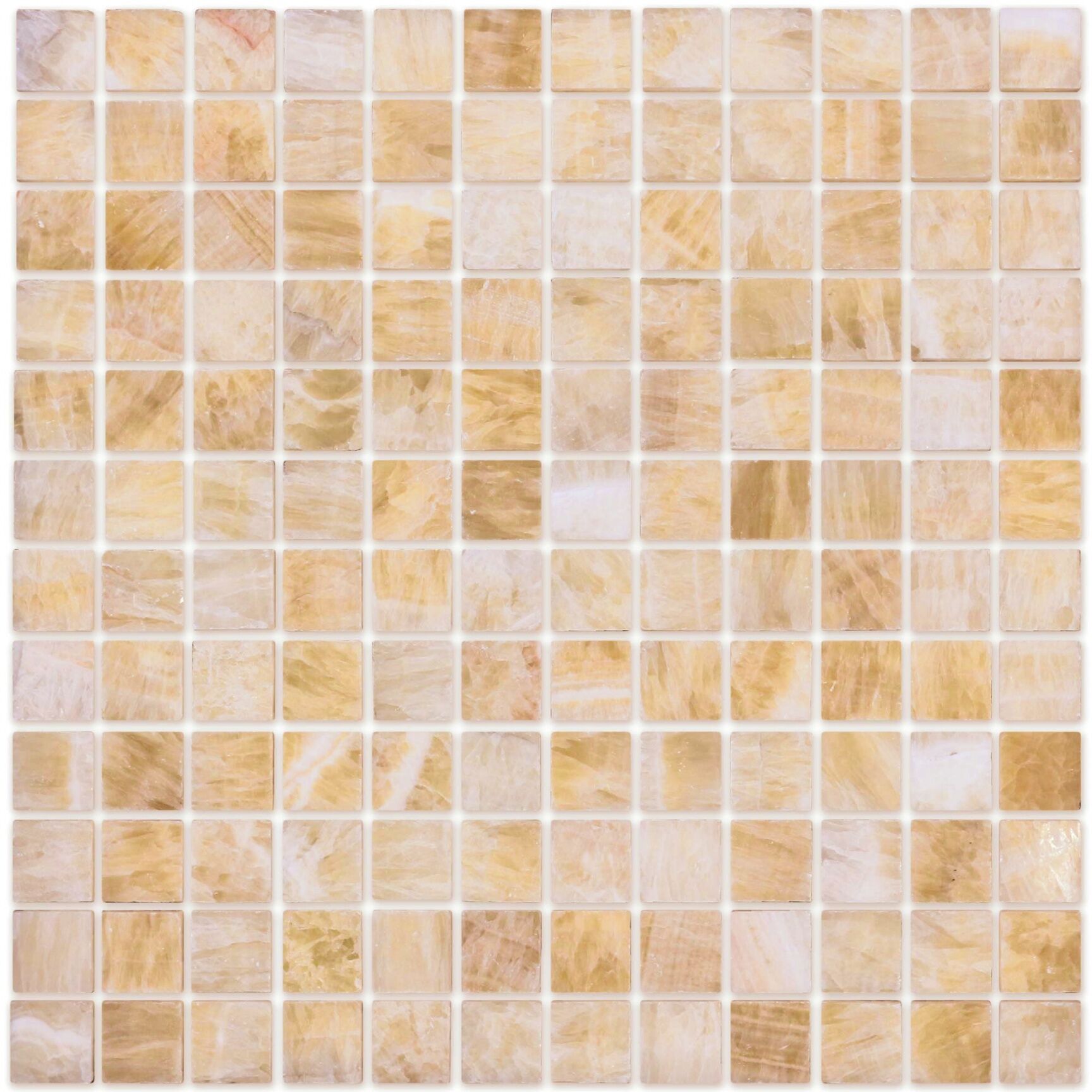 Мозаика каменная Onice beige POL 23x23x8 LeeDo Caramelle Pietrine оникс