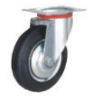 Колесо поворотное Стелла-техник 4001-250 диаметр 250мм, грузоподъемность 210кг, резина, металл