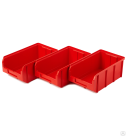 Пластиковый ящик Стелла-техник V-3-К3-красный, комплект 3 штуки 