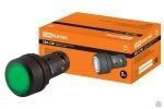 Кнопка с фиксацией SB7-CWL3365-24V(LED) d22мм 1з+1р зеленая TDM