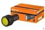 Кнопка SB7-CW3561-220V(LED) d22мм 1з, желтая TDM