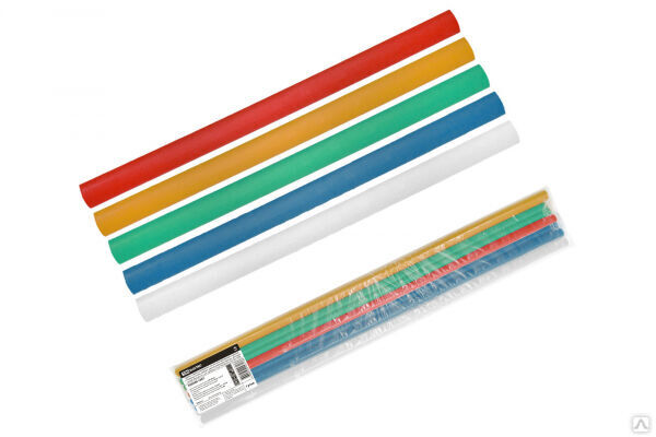 Трубки термоусаживаемые, набор 5 цветов по 2 шт. ТТкНГ 3:1 -9,5/3,0 TDM