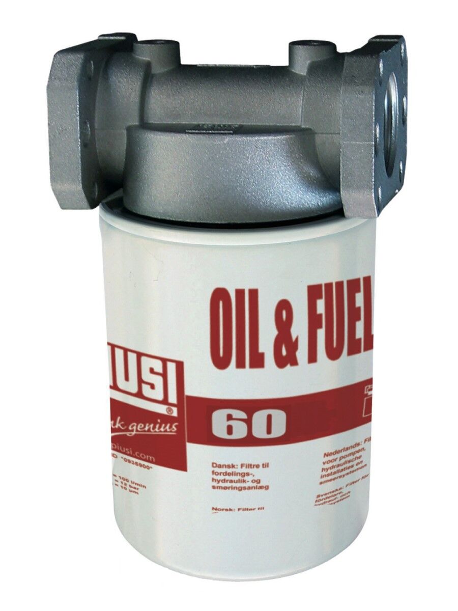 Фильтр для очистки топлива, ДТ и масла от мех. примесей, 10 мк, 2 ß, 60 л/мин PIUSI