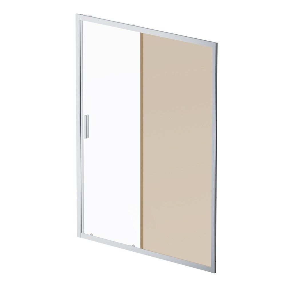 Дверь душевая 150х195, стекло бронзовое, профиль матовый хром W90G-150-1-195MBr Gem Solo