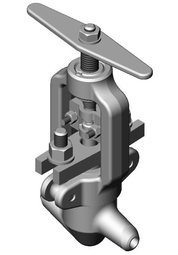 Клапан вентиль запорный дренажный 1с-18-1 PN 10,0 МПа с маховиком под приварку