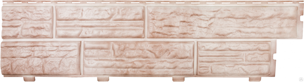 Сайдинг виниловый для наружной отделки сланцевая порода кремовый Альта Профиль 0.27x3.14 м формованный