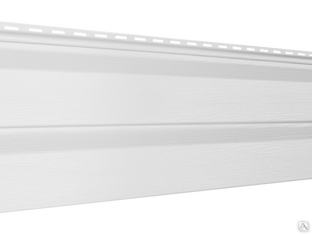 Сайдинг виниловый для наружной отделки белый U-Plast 0.23x3.05 м корабельная доска 