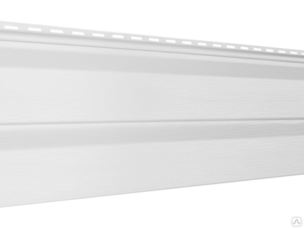 Сайдинг виниловый для наружной отделки белый U-Plast 0.23x3.05 м корабельная доска