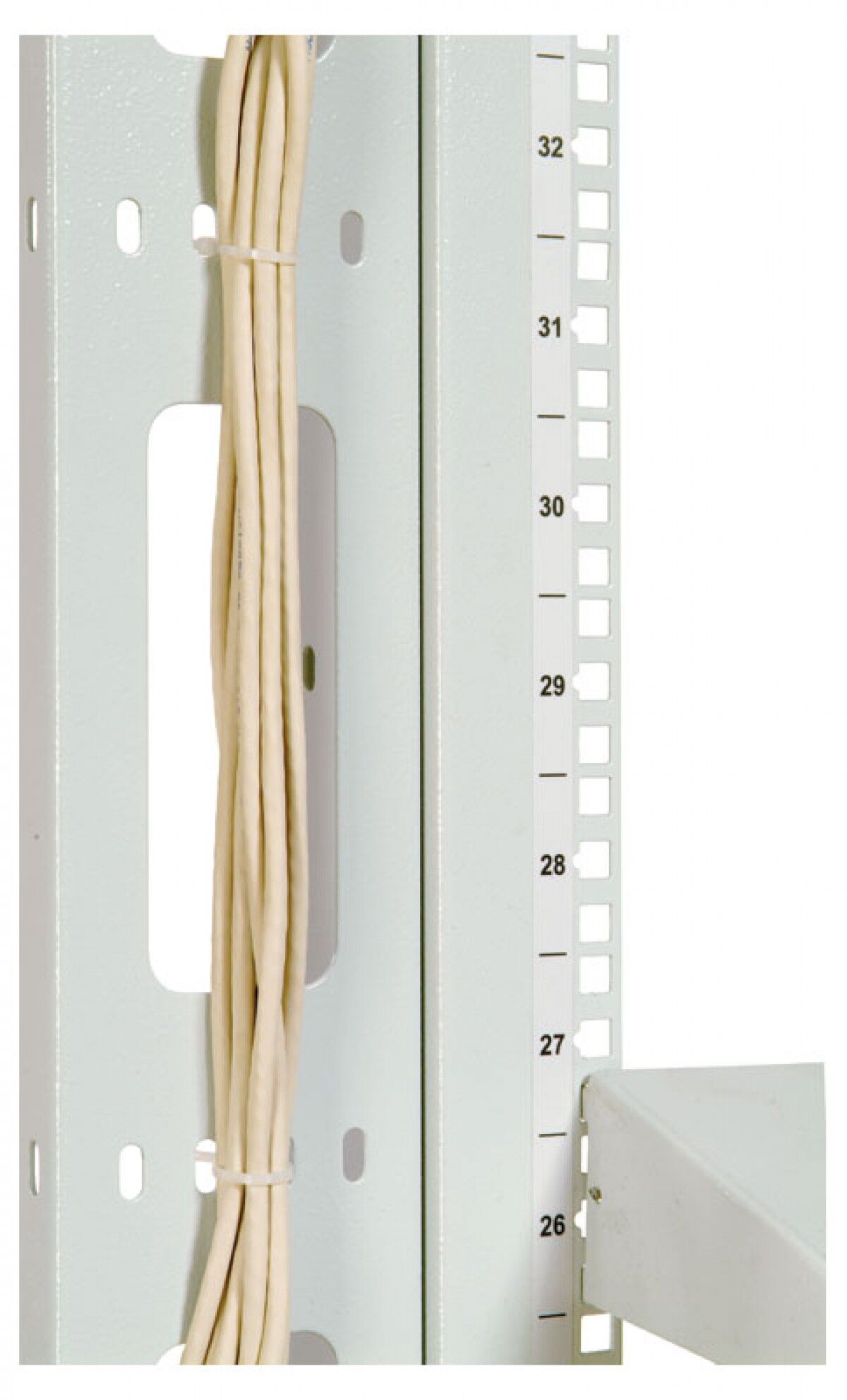 Вертикальный кабельный органайзер для стойки внешний с окнами, ширина 95мм 49U Цмо вко-стк-49