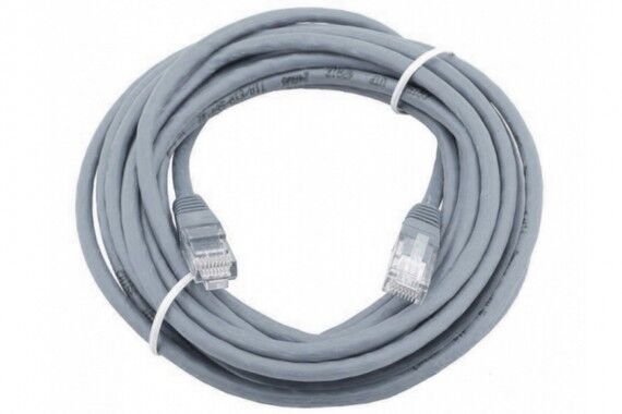 Сетевой кабель, длина 10м UTP 5е, литой patch cord. Цвет серый. Master MR-PC10