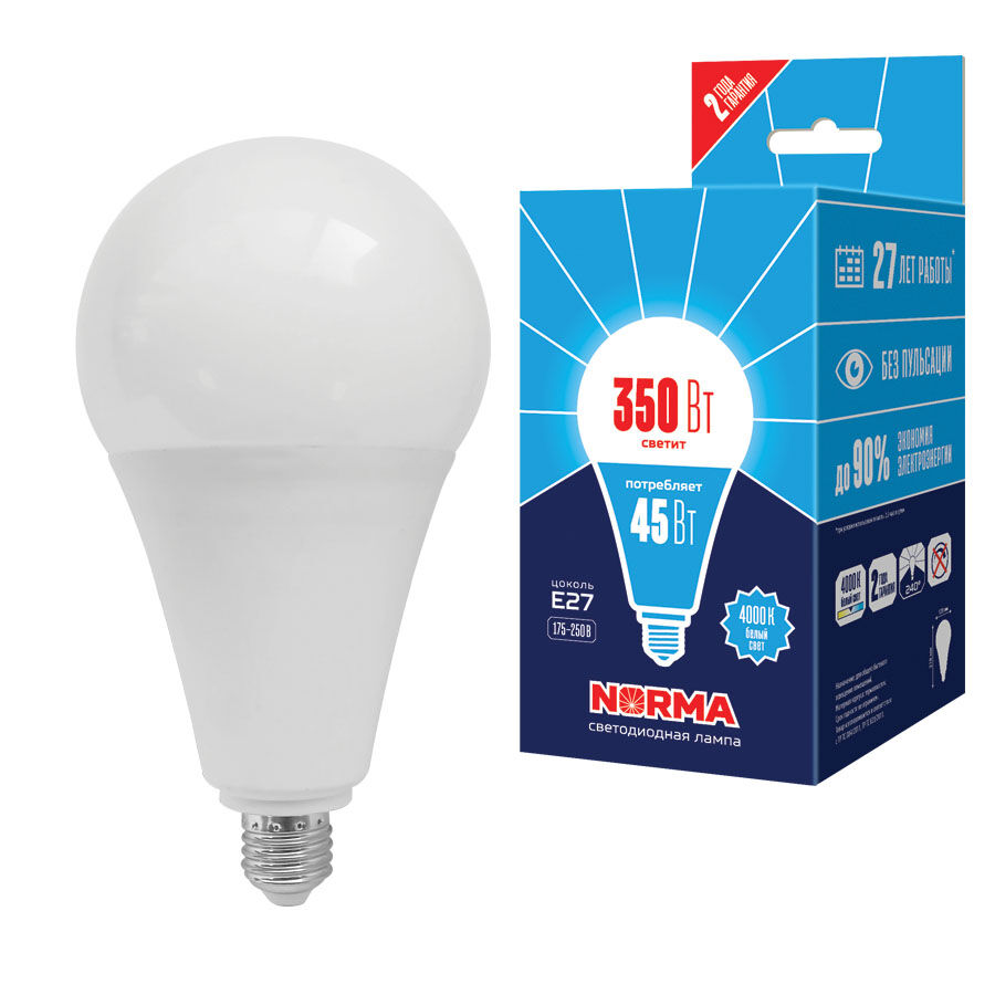 Лампа светодиодная 45Вт LED-A120-45W/4000K/E27/FR/NR Volpe UL-00005611