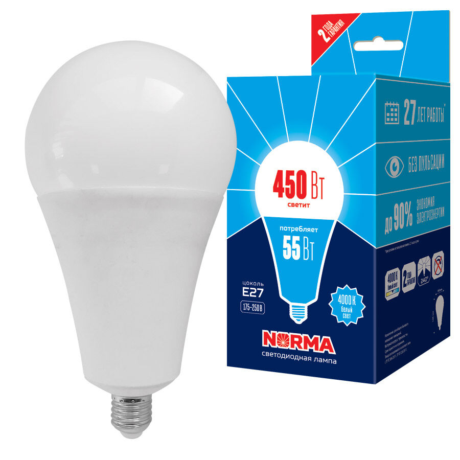 Лампа светодиодная 55Вт LED-A140-55W/4000K/E27/FR/NR Volpe UL-00005614