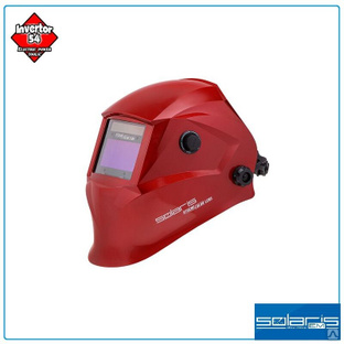 Щиток сварщика с самозатемняющимся светофильтром Solaris ASF 650 Х Красный 