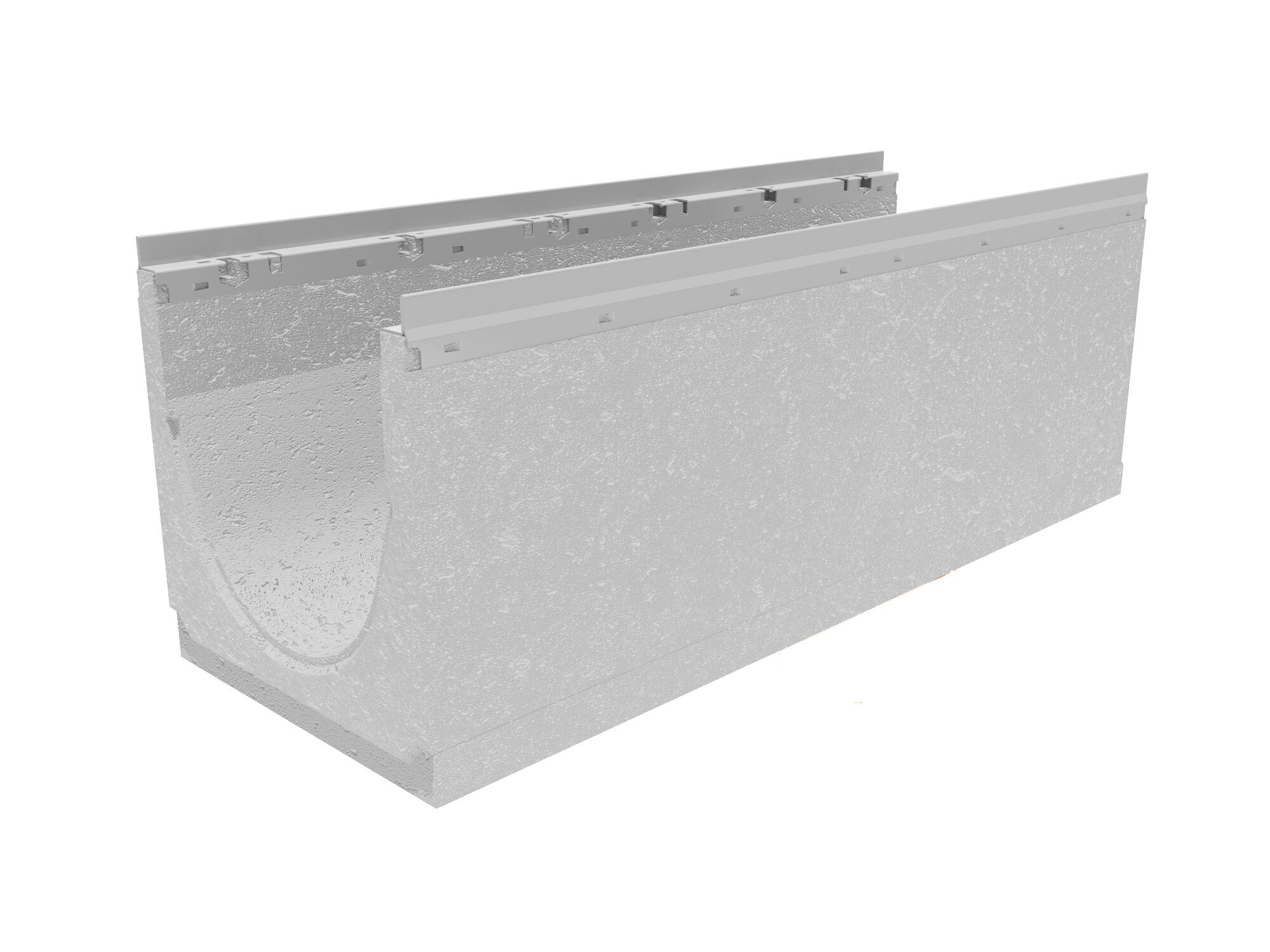 Лоток водоотводный бетонный коробчатый (СО-300мм), с оцинкованной насадкой КU 100.36,3(30).37(30,5) - BGU-Z, 15-0