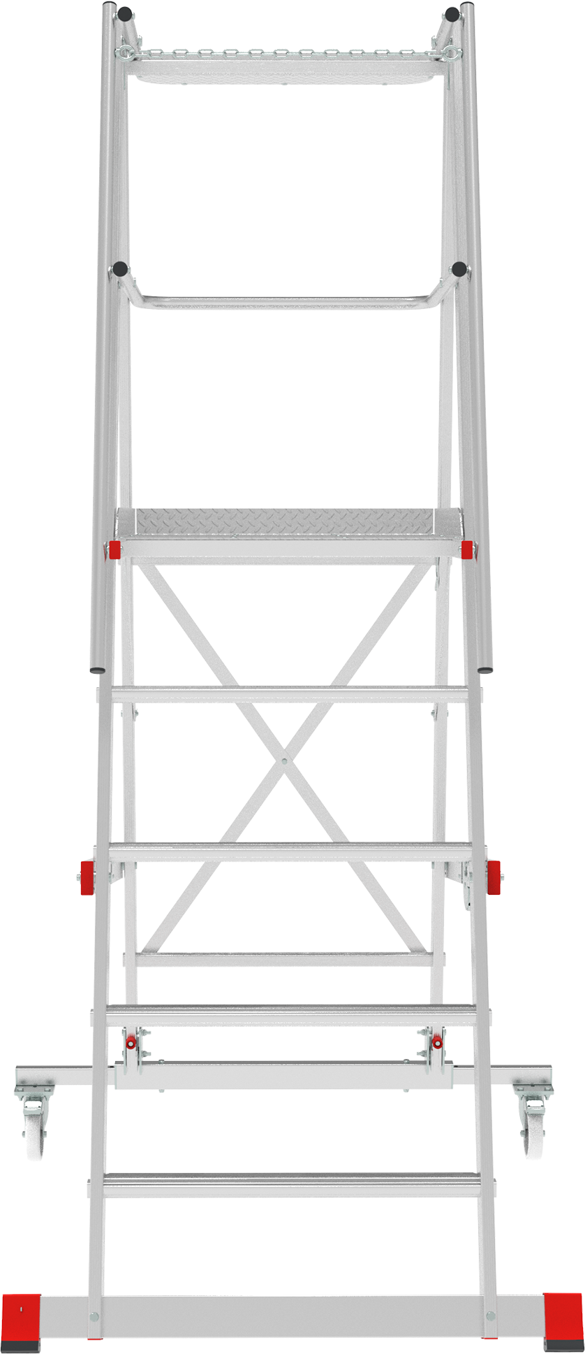 Лестница-стремянка передвижная складная с платформой профессиональная Новая  Высота NV5540, 1х10 ступеней (5540110), цена в Новосибирске от компании СТС  Плюс