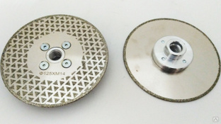 Алмазный диск гальванический 125 с фланцем по мрамору (односторонний) 