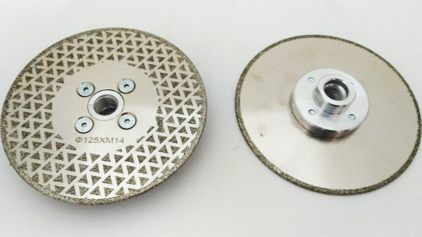 Алмазный диск гальванический 125 с фланцем по мрамору (односторонний)